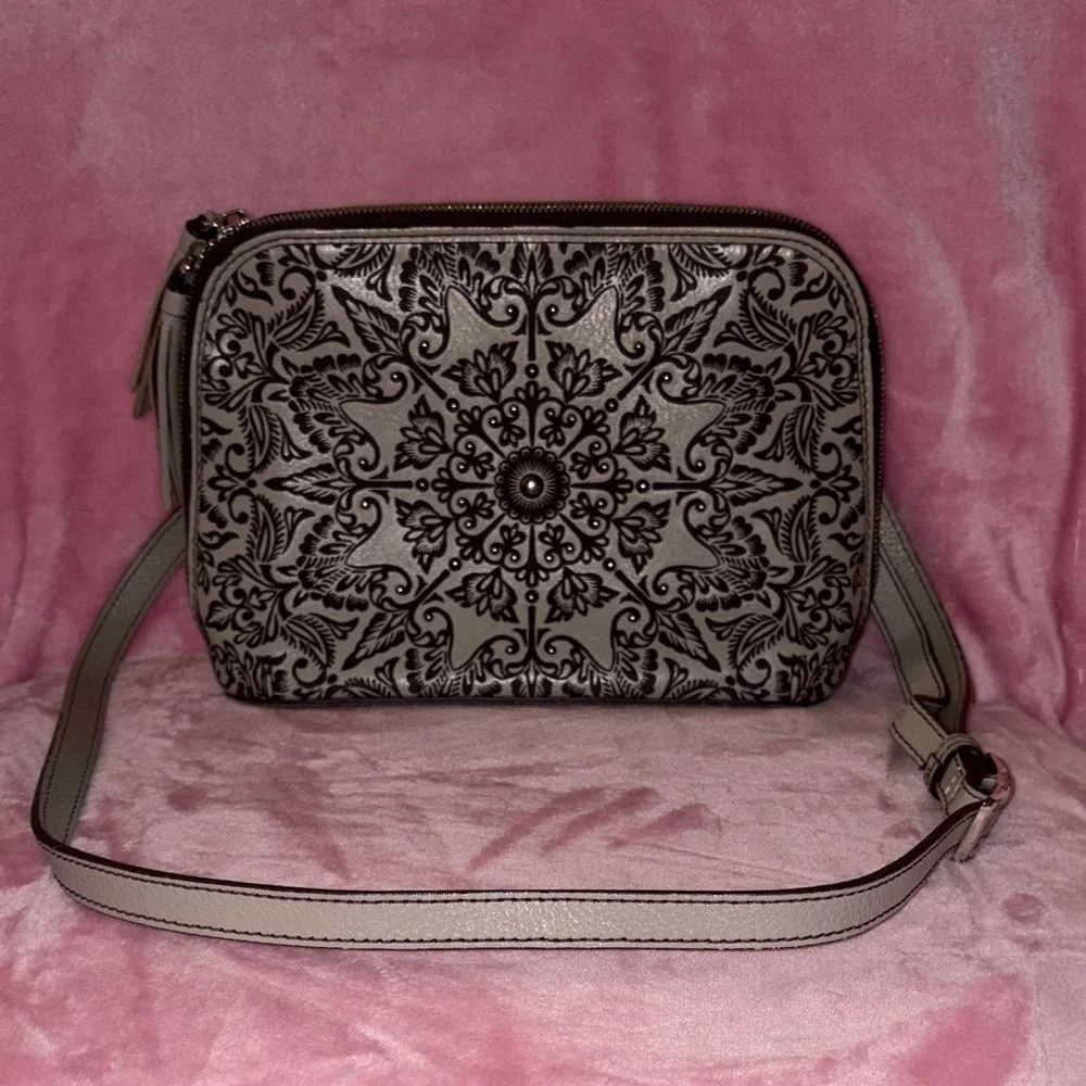 Brighton Ferrara Vella Nova Domed Studded Beechwood Crossbody Bag NWOT
